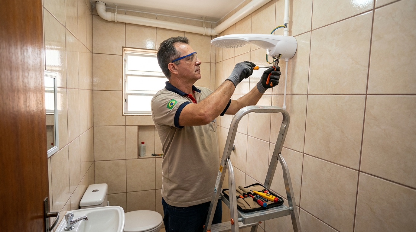 Substituição de Chuveiro Antigo no Samapi, Teresina‑PI